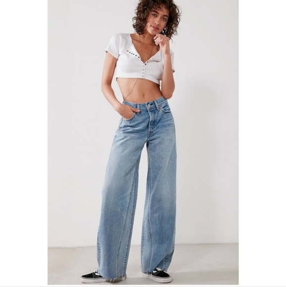 Levi's Denim - Levi's altered wide leg jeans